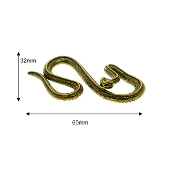 Ręcznie robione super slim antyczne surowe mosiądz 3D kobra naya wąż Japoński haczykiem breloki denim łańcucha rozrządu hak smycz DIY