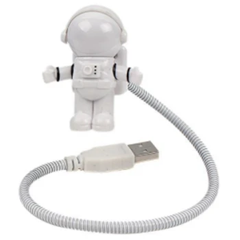 Led USB lampka Nocna Astronauta Forma Przenośne Oświetlenie Regulowane Składane Do Komputera PC, Laptopa Nowość Kosmonauta Lampa