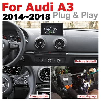 TBBC Android 11 MMi 2G 3G Do Audi A3 8V ~ 2019 Samochodowy Multimedialny GPS Navi Radio Odtwarzacz Stereo, Ekran Dotykowy