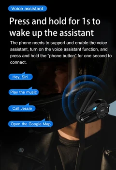 EJEAS Q2 Kask zestaw Słuchawkowy Domofon 2 Jeźdźca Bezprzewodowe i Wodoodporne Negocjacyjne Słuchawki Bluetooth 5.1 FM