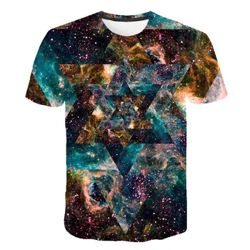 2021 Piękna Koszulka z 3D Print Nieba, Męska Letnia Casual t-Shirt z Okrągłym Dekoltem w stylu hip-hop, Modne Meble koszulka Męska XS-6XL
