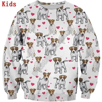 Śliczne Bluzy z 3D print Husky, Sweterek Dla Chłopców I Dziewcząt, Koszule z Długimi Rękawami, Plac Fajna Bluza ze Zwierzętami
