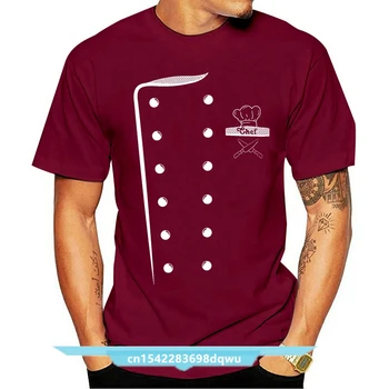 Projekt stroju kucharza, t-shirt z nadrukiem, koszulka męska dla kucharzy, Mundur, Koszulka z okrągłym dekoltem, Odzież z tkaniny bawełnianej, zabawne bluzki, Koszule najwyższej jakości (1)