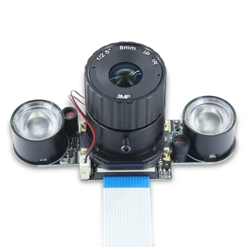 Gorąca Sprzedaż 5MP OV5647 Czujnik Automatyczny Przełącznik IR_CUT 8 mm Duży Obiektyw na Podczerwień Noktowizor Raspberry Pi B 3/2 Moduł Kamery