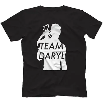 Koszulka inspirowana serialem Team Daryl Zombie. Letnia bawełniana Męska koszulka z Okrągłym dekoltem i Krótkim Rękawem, Rozmiar S-3XL