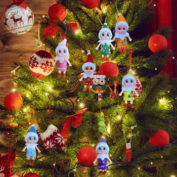 Mała Lalka Elf Piękne Kolorowe Miniaturowe Świąteczne, Lalki Do Świątecznego Wystroju Stojąca Nowość Elfy Zabawki Dla Ozdoby Świąteczne