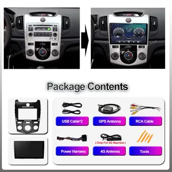 9-calowy ekran Nawigacji GPS Android 11 Samochodowy Радиоплеер Dla KIA Forte Cerato 2 Porte koup 2008-Multimedialny Wideo Carplay 1080P
