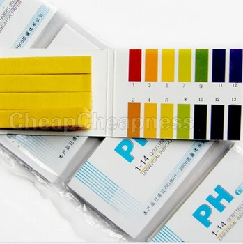 Współużytkowane 80 Pasków Mierniki PH Papieru Analizatory Pełnego Zakresu PH Alkaliczne, Kwas 1-14 Papierkiem Papierowy Pasek Tester Wskaźnik PH