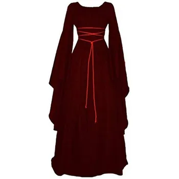 Średniowieczne Irlandzkie Na Czerwonej Sukienki Retro Wiktoriański Strój Cosplay Kostium