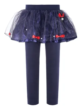 Legginsy dla dziewczynek spódnica-pakiet, Elastyczne bawełniane Dziecięce, Spodnie, sportowe legginsy do gimnastyki i tańca, spódnica-spodnie dla dziewczynek od 1 do 14 lat 0