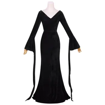 Środa Rodzina Addamsów Мортисия Cosplay Kostium, Odzież Sexy Obcisłe Sukienki Dla Kobiet Halloween Karnawał Gotycka Odzież Czarownice