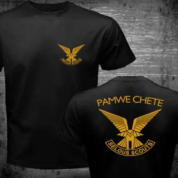 Rhodesian Zimbabwe Oddział t-Shirt dla mężczyzn dwie strony Selous Skauci Pamwe Chete prezent koszulka casual USA wymiary 2