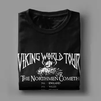 Viking World Tour t-Shirty dla Mężczyzn Bawełny, Nowość, t-Shirty z Długim rękawem, Koszulki z Krótkim Rękawem, Bluzki z Wzorem