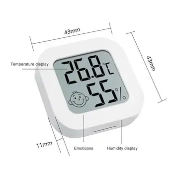 LCD-Cyfrowy Termometr-Higrometr do Pomieszczeń, Elektroniczny Miernik Temperatury I Wilgotności, Czujnik, stacja meteorologiczna dla Domu