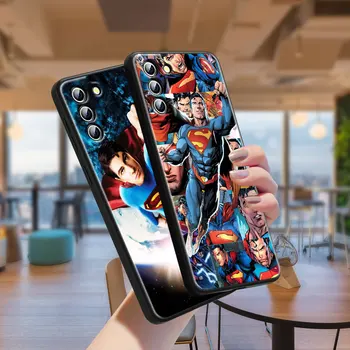 DC Superman Kreskówka Fajny Czarny Etui Do Telefonu Samsung Galaxy S22 S23 S20 S21 FE Ultra Pro Lite S10 S10E S9 Plus 5G