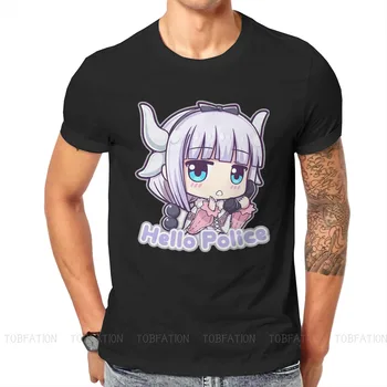 Koszulka Miss Kobayashi'Dragon ' s Maid Kanna w stylu Harajuku, Grunge, Wysokiej jakości Koszulka, Luźna Odzież Męska Z Długim rękawem
