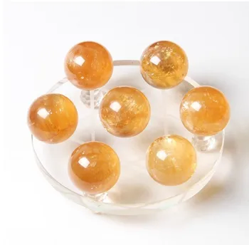 Naturalny żółty crystal ball crystal siedem matryc super szczęśliwy, dekoracja fortuny