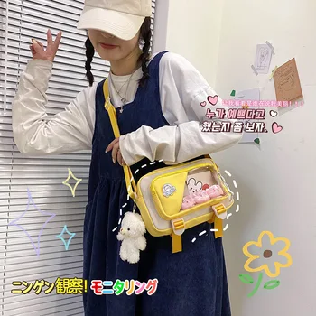 Przezroczysta torba damska 2022 nowa Japońska koreańska słodka lalka dla dziewczynek przekątna torba modna torba na ramię torby na ramię dla kobiet
