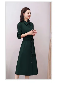 Modna Sukienka W stylu koreańskim, Damska jesienno-zimowa odzież, Elegancka sukienka Z Długim rękawem, Wolny rozmiar, sukienki Damskie, koktajl 2104