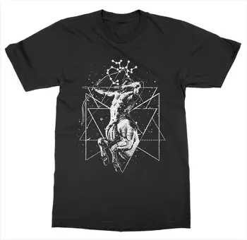 Strzelec t-Shirt Horoskop Astrologia Znak Konstelacji Prezent Na Urodziny Letnia Bawełniana Koszulka Z Okrągłym Dekoltem i Krótkim Rękawem Rozmiar S-3XL