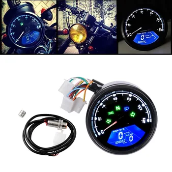 Motocykl LCD Licznik Obrotomierz Prędkościomierz LCD-Czujnik Przepływu Paliwa Akcesoria Do Motocykli 3
