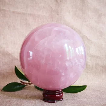 Różowy kwarc kryształ kamień kula kamienie naturalne sfera duchowa energia reiki uzdrowienie fontaine ozdoba maison arredo casa