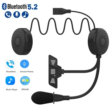 Bluetooth 5.2 Kask Słuchawki Bezprzewodowe cienkie Moto Słuchawki Głośnik Głośnomówiący Stereo Połączenia Odtwarzanie Muzyki Słuchawki