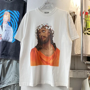 2022ss t-Shirt z wizerunkiem Jezusa, Męski, Letni Styl, HD Portret Kobiecy Top, Najlepsza Jakość, Meble t-Shirt, Wzór t-Shirt, Odzież Męska