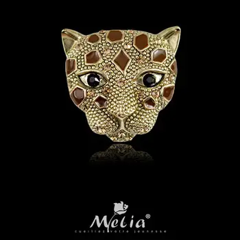 Zwierzę leopard kobiety rhinestone broszka stanik kapelusz akcesoria antyczne wykończenie naturalne perły suknia wieczorowa biżuteria szalik szpilki