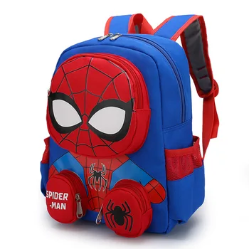 Disney Spiderman Plecaki Super Bohaterowie Studenckie Szkolna Torba Kreskówka 3d Stereo Przedszkola Plecak Dziecięcy Torba Podróżna