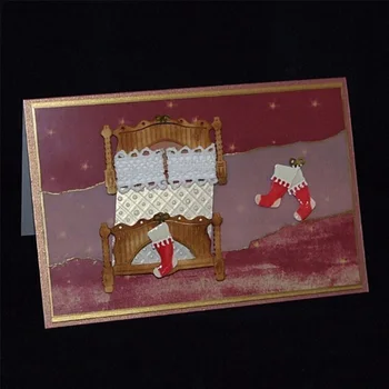 Świąteczne Skarpety Cięcia DIY Tłoczenie Scrapbooking Papier Pocztówka Album Zdjęć Wykonanie Ozdoby Ręcznie Szablon Szablon