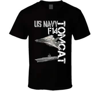 T-shirt US-Navy F14 Tomcat, Bawełniana Męska Koszulka z Okrągłym dekoltem i Krótkim rękawem, Nowy, Rozmiar S-3XL
