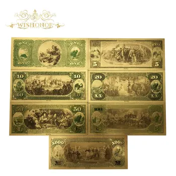 Amerykański banknot 1875 r. ustanawia dolarowy banknot w 24-каратных pozłacanych i posrebrzanych fałszywe banknoty do kolekcji