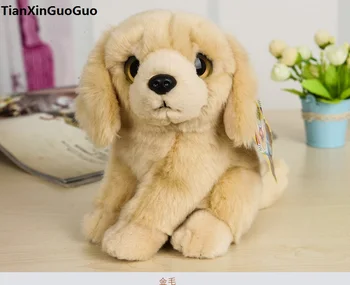 Wysoka jakość towarów około 18 cm cute Golden Retriever pies pluszowe zabawki miękka lalka dziecięca zabawka prezent na urodziny s0327