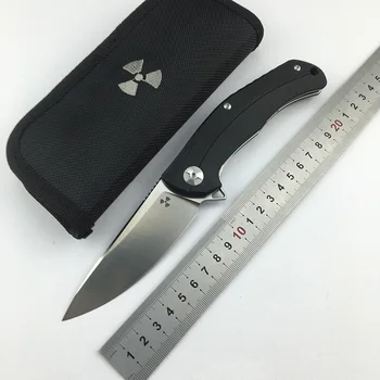 NKAIED JK3215G10 Flipper składany nóż D2 ostrze G10 + stalowy uchwyt kuchenny otwarty praktyczny owocowy nóż EDC narzędzie