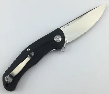 NKAIED JK3215G10 Flipper składany nóż D2 ostrze G10 + stalowy uchwyt kuchenny otwarty praktyczny owocowy nóż EDC narzędzie 2