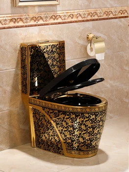 Sztuka Złoty Syfon Смывной Toaleta Dezodorant Opatrunek W Sprayu Jednoczęściowy Gospodarstwa Domowego Kolorowy Ceramiczny Сантехнический Inwentarz