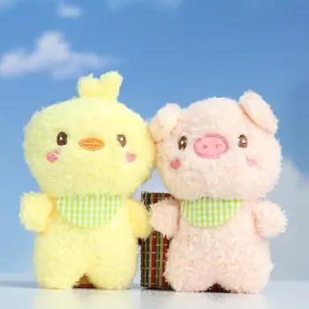 Przydatne Jasny Kolor Uroczy Mini-Świnie Nadziewane Brelok Przyjaciółkom Prezent Pluszowe Zabawki Wisiorek Nadziewane Brelok
