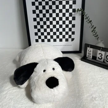 50 cm Kochanie Leżąca Czarno-Biały Pies, Pluszowe Zabawki, Miękkie Zwierzęta, Pies, Lalka do Spania, Poduszki, Кавайные Zabawki, Prezent dla Dzieci