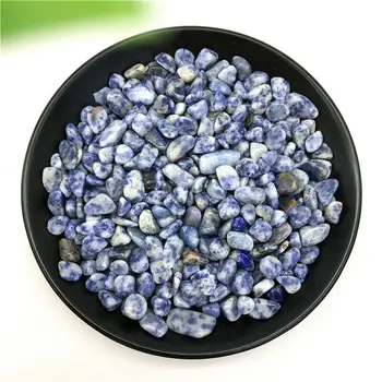 Piękny 50 g Naturalnego Kryształu W Niebieski Punkt, Żwir, Polerowane Kamienie, Zdrowe Wystrój, Naturalne Kryształy Kwarcu