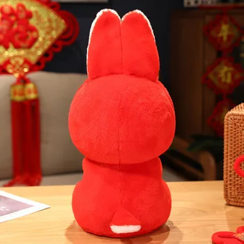 2023 Chiński Zodiak Fortune Królik Sylwester Tang Garnitur Ładny Królik Domowy Wystrój Wypchane Zabawki Kreatywne Noworoczny Specjalny Prezent Dla Dzieci