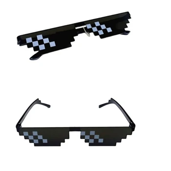 1 szt Mozaikowe Okulary Okulary Dla Mężczyzn I Kobiet 8 Bitów Kodowanie Pikseli Modne Fajne Super Wieczorne Zabawy Rocznika Odcienie Punkty