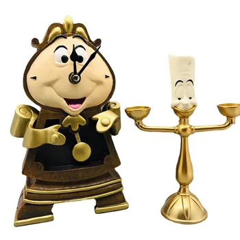 24 cm Figurka Disney Piękna i ia Когсворт Panie Zegarek Figurka Kolekcja Dekoracji Zabawki PVC Model prezenty Świąteczne