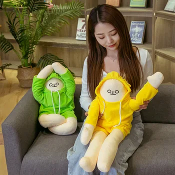 Nowy 18/65 cm WOONGJANG Kawaii Doll Żółty Banan Osób Pluszowe Zabawki Południowa Popularne Anime Uspokoić Lalki Prezenty na Urodziny dla Dzieci dla Dzieci