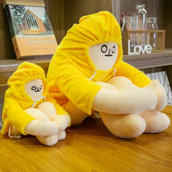 Nowy 18/65 cm WOONGJANG Kawaii Doll Żółty Banan Osób Pluszowe Zabawki Południowa Popularne Anime Uspokoić Lalki Prezenty na Urodziny dla Dzieci dla Dzieci 4