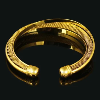 FS Nowa dostawa Afryki Moda Wolny Rozmiar Złota Bransoletka Złoty Kolor Biżuteria Dla Kobiet Ładne Prezenty