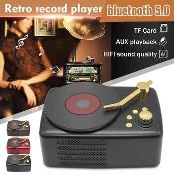 Retro Bluetooth, Głośnik Mini Basen Przenośny Vintage Bezprzewodowy Głośnik Bluetooth S Z FM Mały Głośnik Support FM TF Karta AUX