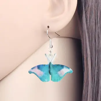WEVENI Akrylowe Niebieskie Śliczne Kolczyki-Motyle Morpho, Estetyczne Wiszące Kolczyki Ze Zwierzętami, Biżuteria Dla Kobiet, Dziewczyn, Uroczy Prezent Akcesoria