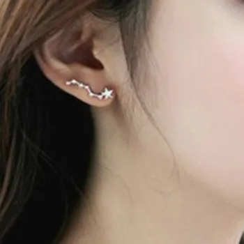 Korea Moda Merkury Gwiazda Kolczyki Kryształowe Kolczyki Kobiece Biżuteria