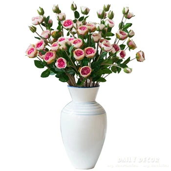 10 szt. /lot ! 5 głowic wysokiej jakości angielskich róż fałszywe ozdobne róże ślubne, kwiaty sztuczne hurt